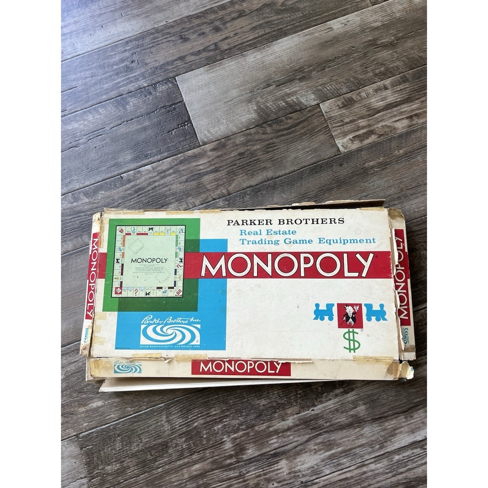 Vintage MONOPOLY 1961 Edition Monopoly COMPLETE Board Game